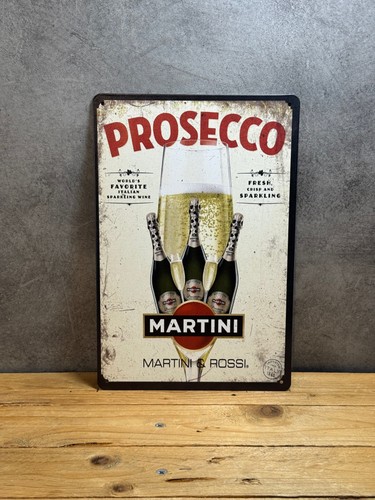 Plaque métal martini prosecco - plaque,