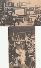 Rare lot 2 CPA Peintres Henner