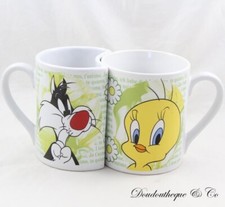 Ensemble de 2 mugs STARLINE Titi et Grosminet Je t'aime tasse emboîtable 10 cm