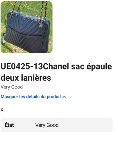Sac chanel vintage bleu 1995 - vintage,