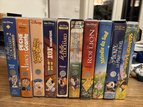 Lot cassettes vhs walt - de,