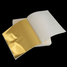 100 Feuilles Imitation Feuilles d'or 8 cm x 8 cm Dorure  Art Décoratif