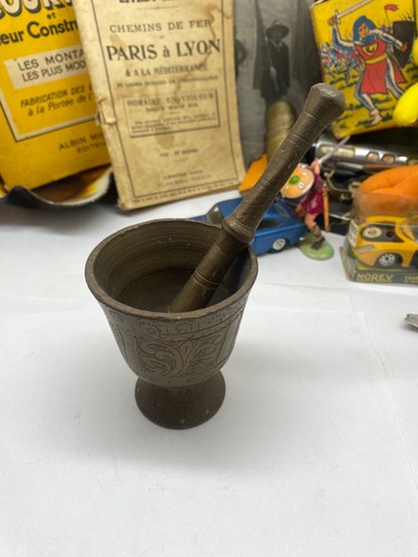 Mortier son pilon - mortier, bronze