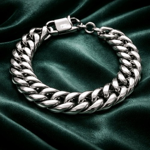 Hommes bracelet cubain massif - bracelet,
