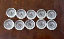Lot de 10 Boutons anciens en verre - Mercerie vintage