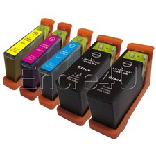 Pack de 5 cartouches génériques 100 XL : encres pour imprimantes Lexmark