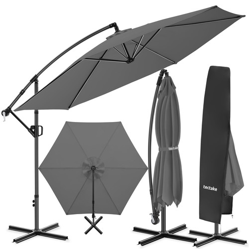 Tectake parasol déporté - parasol, à
