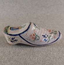 SECOUETTE TABATIÈRE SOULIER SABOT EN FAIENCE PROBABLE MALICORNE STYLE QUIMPER