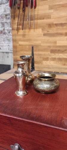 Lot petits pots laiton - lot,