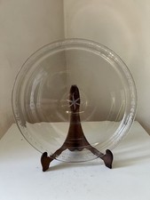 Ancien Plat tarte en cristal