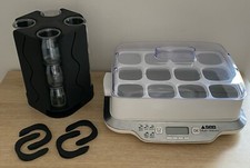 Rangement 12 Pots et Adaptateurs "La laitière" + 12 Adaptateurs - Yaourtière SEB