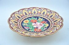 Ancien plat émaux de LONGWY modèle INDIA limité à 150 ex CHEVALLIER collection