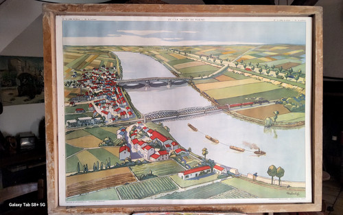 Ancienne affiche géographie - ancienne,