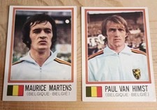 2 VIGNETTES STICKERS PANINI WORLD CUP MÜNCHEN 74 2 JOUEURS BELGIQUE 351/354