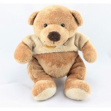 Doudou ours marron pull beige