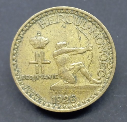 Monaco francs 1926 louis ii - 2,