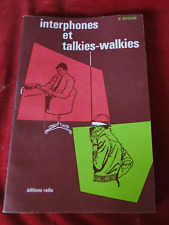 Interphones et talkies-walkies R. Besson Editions Radio 1974