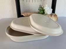 325⚜️ Plat Ovale Cuiseur Vapeur Tupperware Micro Onde Plastique Longueur 30 Cm