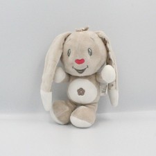 Doudou lapin beige blanc