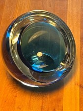 CENDRIER - VIDE POCHE SAINT LOUIS ¤ DEMI SPHERE ¤ CRISTAL BLEU