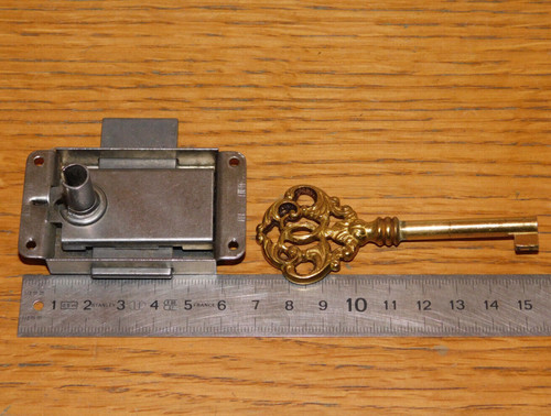 Vintage serrure avec cle - vintage, dore