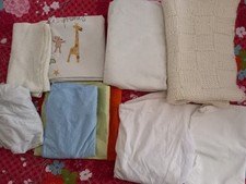  Lot De LINGE DE LIT BÉBÉ  Couverture Alèzes Draps-housse Oreillerhousse Couette