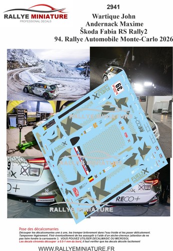 Decals ref 2941 škoda - decals, 1/43