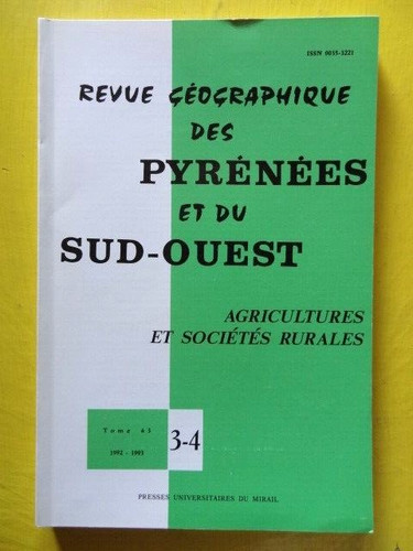 Revue géographique pyrénées - revue,