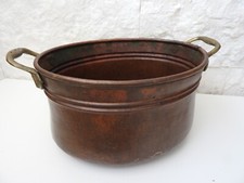 ANCIENNE JARDINIERE CUIVRE CACHE POT CHAUDRON JARDIN MAISON POT DE FLEUR CACTUS