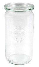 Weck Lot de six petits bocaux cylindriques de 340 mL 13 cm de haut Design cla...