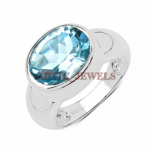 Naturel bleu gemme topaze - bleu,