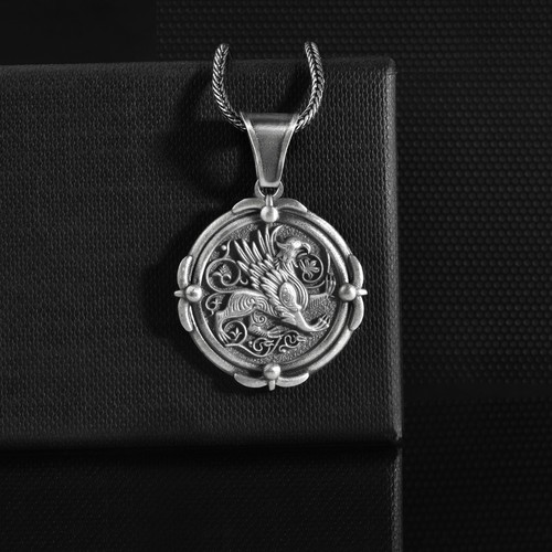 Collier gryffin argent - collier,
