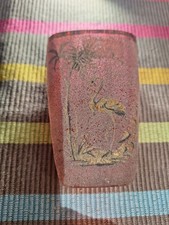 Pique-fleur de voiture bouquetière soliflore cristal givré doré