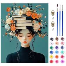 Femme livres Peinture Numero