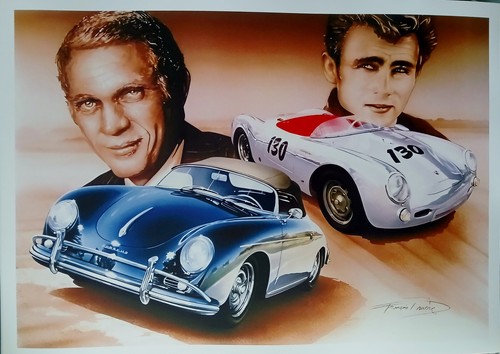 AFFICHE POSTER - PORSCHE 356