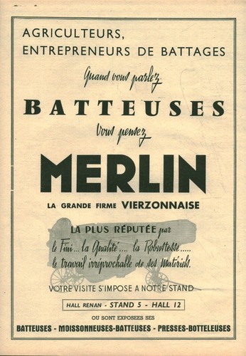 Publicité ancienne batteuses