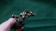 OUTIL ANCIEN BRONZE RELIURE RELIEUR FER A DORER FLEURON