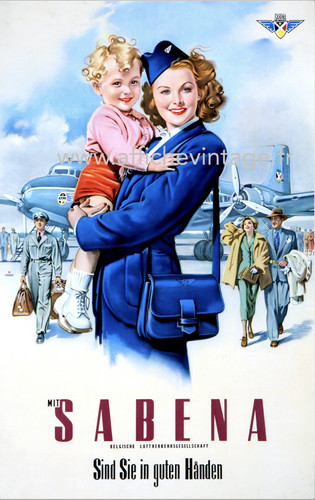 Affiche poster hôtesse air - poster,