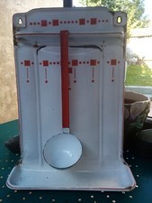 Ancien porte ustensile émaillée lustucru rouge