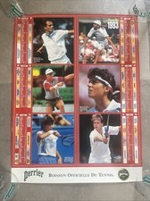 Affiche Originale PERRIER CALENDRIER TENNIS 1993- Seles, Edberg...- 41 x 54 cm