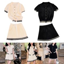 Ensemble de jupe plissée pour