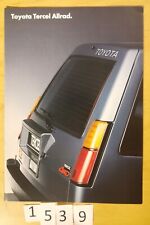 TOYOTA TERCEL ALLRAD Prospectus allemand 10/1986 18 pages D