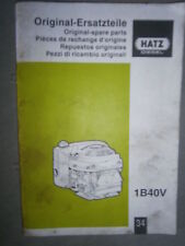 HATZ moteur diesel 1B 40 V - 1B40V : catalogue de pièces