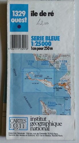 Carte ign 1329 - carte, ile