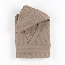 Peignoir nid d'abeille gris