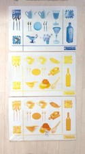 3 sets de table cuisine plastifiés - Etat neuf
