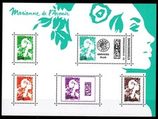 Timbre Saint-Pierre et Miquelon 2024 Bloc Marianne de l'Avenir surcharge SPM