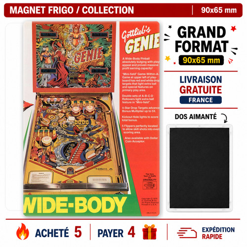 Magnet frigo flipper genie - magnet,