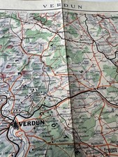 Carte Verdun avril-mai 1916 bataille Première Guerre mondiale originale