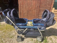 Poussette double tandem bébé enfant landau siège 6-36 mois 2 places (à retirer)